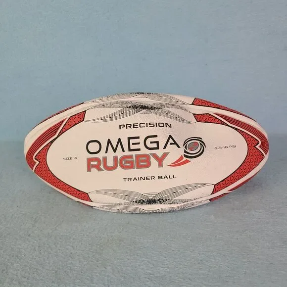 Precision Omega Rugby trainer ball Match Ball Size 4 Red/black age 10-14